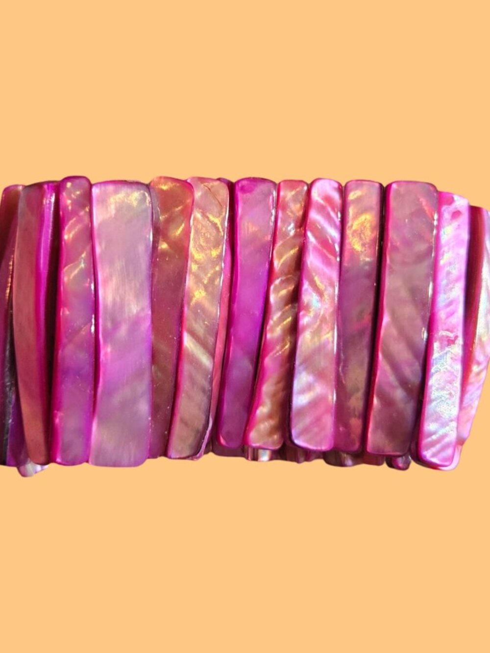 Pink Shell Bracelet~ Vintage - Picture 2 of 4